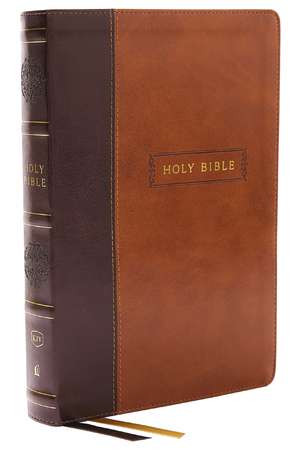 KJV Holy Bible with 73,000 Center-Column Cross References, Brown Leathersoft, Red Letter, Comfort Print: King James Version de Thomas Nelson