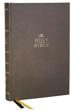 KJV Holy Bible with Apocrypha and 73,000 Center-Column Cross References, Hardcover, Red Letter, Comfort Print: King James Version de Thomas Nelson