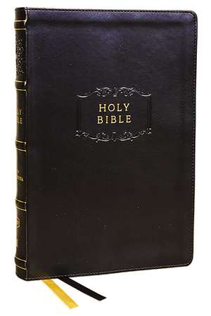 KJV Holy Bible with Apocrypha and 73,000 Center-Column Cross References, Black Leathersoft, Red Letter, Comfort Print (Thumb Indexed): King James Version de Thomas Nelson