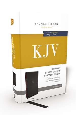 KJV Holy Bible: Compact Bible with 43,000 Center-Column Cross References, Black Hardcover (Red Letter, Comfort Print, King James Version) de Thomas Nelson