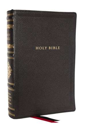 RSV Personal Size Bible with Cross References, Black Genuine Leather, Thumb Indexed, (Sovereign Collection) de Thomas Nelson