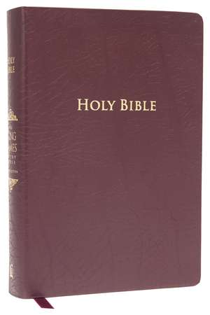 KJV Study Bible, Large Print, Bonded Leather, Burgundy, Thumb Indexed, Red Letter: Second Edition de Thomas Nelson