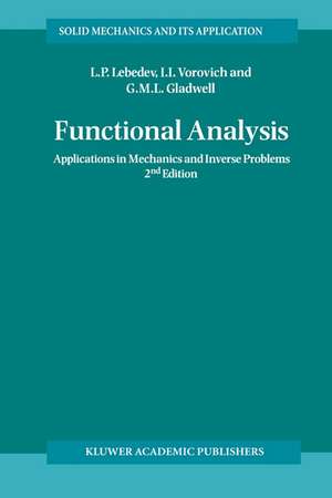 Functional Analysis: Applications in Mechanics and Inverse Problems de Leonid P. Lebedev