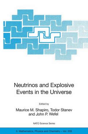 Neutrinos and Explosive Events in the Universe de Maurice M. Shapiro