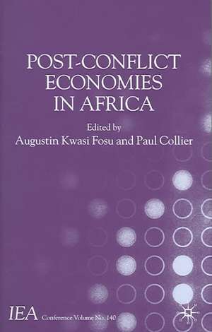 Post-Conflict Economies in Africa de P. Collier