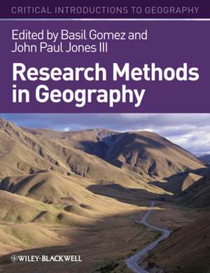 Research Methods in Geography – A Critical Introduction de B. Jones