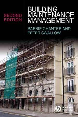 Building Maintenance Management de Barrie Chanter