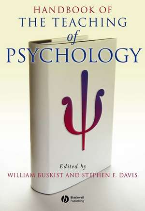 Handbook of the Teaching of Psychology de W Buskist