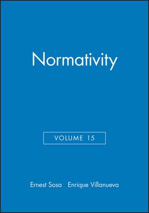 Normativity, Volume 15 de Ernest Sosa