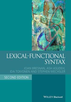 Lexical–Functional Syntax 2e de J Bresnan