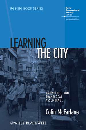 Learning the City de Colin Mcfarlane