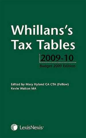 Whillans's Tax Tables de MARY HYLAND