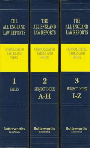 All England Law Reports Consolidated Tables and Index 1936-2015