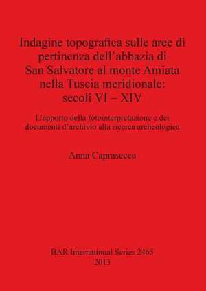 Indagine topografica sulle aree di pertinenza dell'abbazia di San Salvatore al monte Amiata nella Tuscia meridionale de Anna Caprasecca