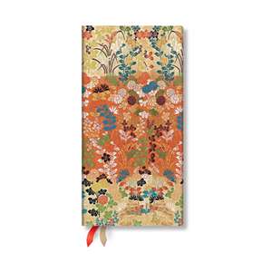 Kara-ori (Japanese Kimono) Slim 12-month Horizontal Hardback Dayplanner 2025 (Elastic Band Closure) de Paperblanks