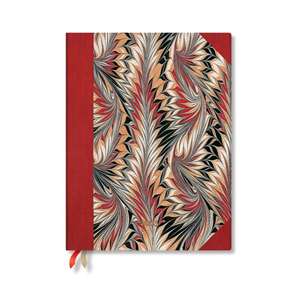 Rubedo (Cockerell Marbled Paper) Ultra 12-month Day-at-a-time Softcover Flexi Dayplanner 2025 (Elastic Band Closure) de Paperblanks