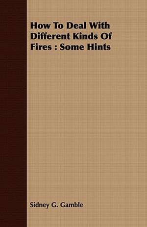 How to Deal with Different Kinds of Fires de Sidney G. Gamble