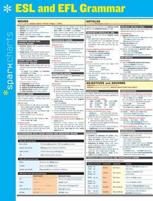 ESL and Efl Grammar Sparkcharts de Sparknotes