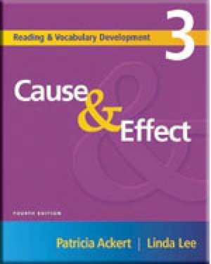 Cause & Effect: Reading and Vocabulary Development 3 de Patricia Ackert