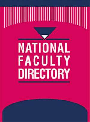 National Faculty Directory de Gale Editor