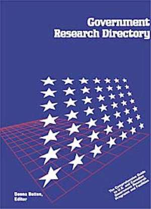 Government Research Directory de Gale Editor