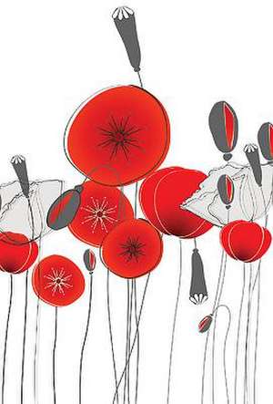 Small Hardbound Notebook - Round Poppies de Delicious Stationery