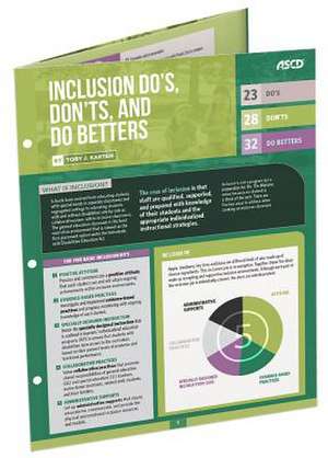 Inclusion DOS, Don'ts, and Do Betters: Quick Reference Guide de Toby J. Karten