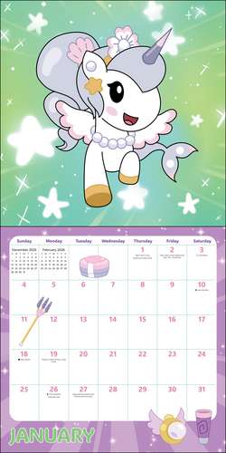 Mermicorno: Starfall 2026 Wall Calendar with 50 Bonus Stickers de tokidoki, Atomic Cartoons/Thunderbird Brands