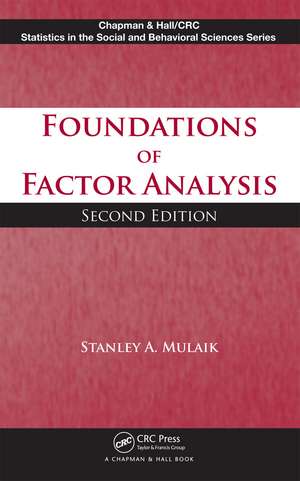 Foundations of Factor Analysis de Stanley A Mulaik