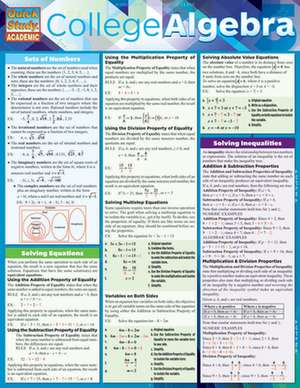 College Algebra de BarCharts Inc