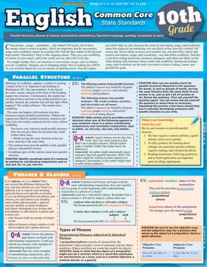 English Common Core 10th Grade de BarCharts Inc