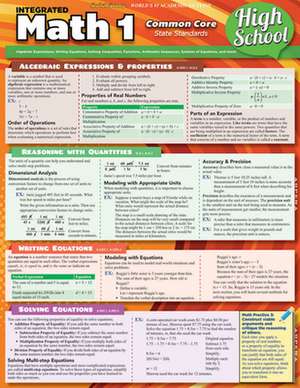 Math 1 Common Core 9th Grade de BarCharts Inc