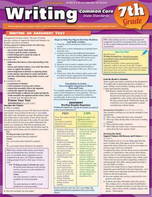 Writing Common Core 7th Grade de BarCharts Inc