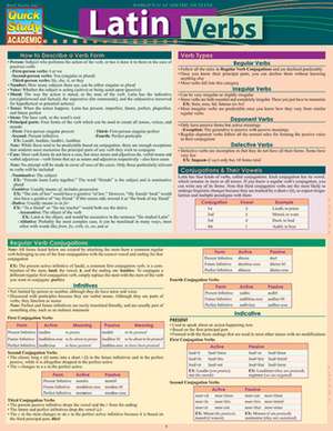 Latin Verbs de Barcharts Inc