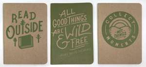 Read Outside: 3-pack notebooks de Gibbs-Smith Gibbs-Smith