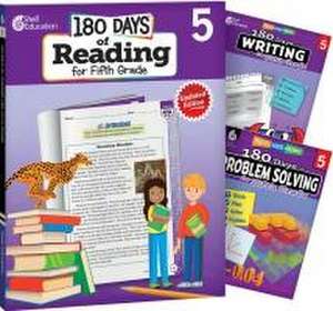 180 Days Reading, Writing & Problem Solving Grade 5: 3-Book Set de Multiple Authors