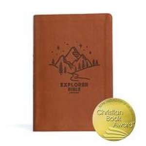 CSB Explorer Bible for Kids, Brown Mountains Leathertouch de Csb Bibles By Holman