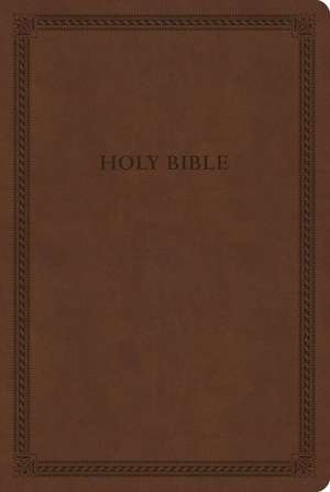 CSB Large Print Thinline Bible, Brown Leathertouch, Value Edition de Csb Bibles By Holman