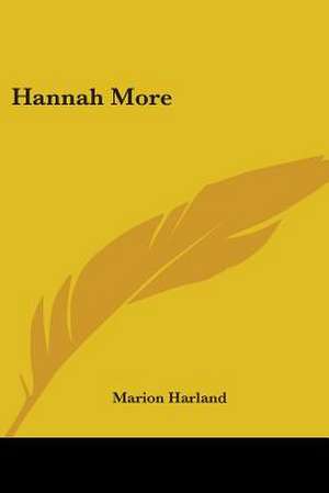 Hannah More de Marion Harland