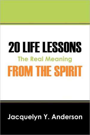 20 Life Lessons from the Spirit: The Real Meaning de Jacquelyn Y. Anderson