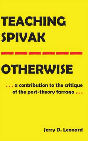 Teaching Spivak-Otherwise de Jerry D. Leonard