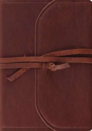 ESV Journaling Bible, Interleaved Edition (Natural Leather, Brown, Flap with Strap) de Spck