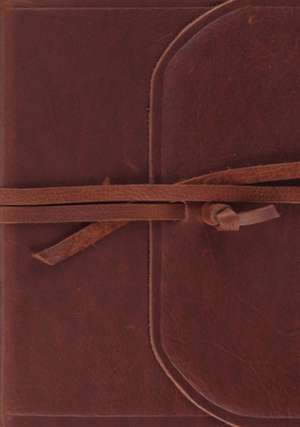 ESV Single Column Journaling Bible, Large Print (Natural Leather, Brown, Flap with Strap) de .