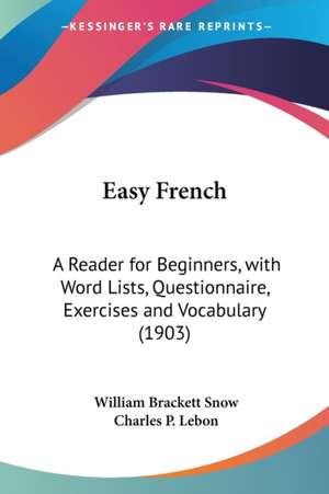 Easy French de William Brackett Snow