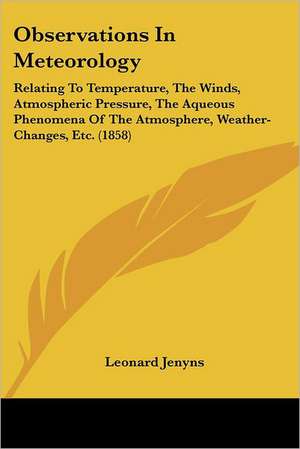 Observations In Meteorology de Leonard Jenyns