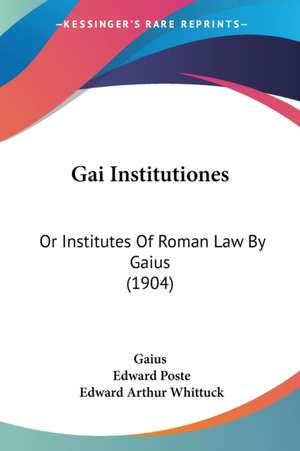 Gai Institutiones de Gaius