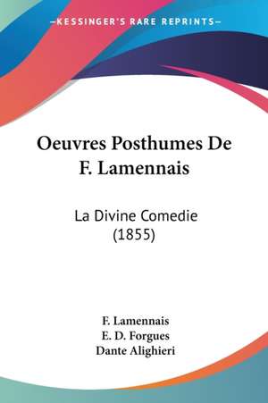 Oeuvres Posthumes De F. Lamennais de F. Lamennais