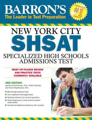 Barron's New York City SHSAT: Specialized High Schools Admissions Test de Lawrence Zimmerman