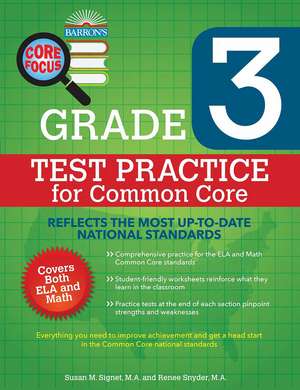 Core Focus Grade 3: Test Practice for Common Core de Barron's Educational Series