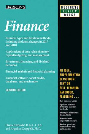 Finance de Barron's Educational Series